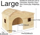 Wooden Hideout With Dual Windows For Chinchillas Squirrels Hedgehogs Rats