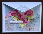 Handmade Greeting Card - Valentine Greetings  Valentine s Day Card