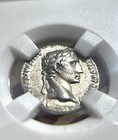 Rare Xf  Augustus Roman Empire Octavian Gaius Denarius Silver Coin