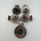 Antique 1930s Metal Christmas Candle Holder With Clip Set Of 5 Made In Germany