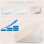 2 Pairs 3 Layers Medial   Lateral Heel Wedge Silicone Insoles - Corrective Adhes