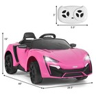 12v Kids Ride On Car 2 4g Rc Electric Vehicle W  Lights Mp3 Openable Doors Pink