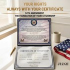 Us Citizenship Certificate Holder Black - Faux Leather Certificate Protector Cov