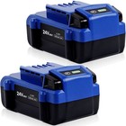 2 Pack 24v 6 0ah For Kobalt 24 Volt Max Lithium-ion Battery Kb624-03 Kb424-03