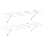 Haushof 2-pack Heavy Duty Closet Shelves Wall Mounted 4ftx12in Wire Shelving New