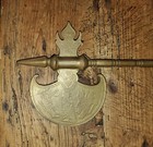 Antique Islamic Large Brass Copper-colored Ceremonial Axe  tabar  India