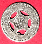 Vintage Good Luck Four Leaf Clover And Shooting Star Aluminum Token coin