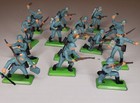 Britains Ltd Deetail 1971 Ww2 German Infantry Squad  14  Plastic On Metal Base