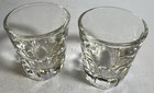 Lot Of 3  1 Oz  Heavy-duty Clear Glass Vintage Shot Glasses Bar Ware