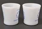 Vintage Expo 67 Milk Glass Coffee Mugs Montreal Canada 1867-1967 Set Of Two