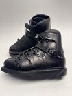 Vintage Nos Hanke Black Leather Ski Boots Appr 10 5 Men Swiss Made