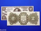 Reproduction  2 1891 Silver Us Paper Money Currency Copy