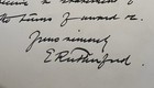 Ernest Rutherford 1928 Autograph Letter Signed - Father Of Nuclear Physics