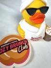 New Nip Scooter s Coffee Rubber Ducky Duck Limited  Collectable With Sticker