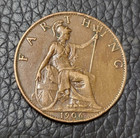 1906 Great Britain Farthing Coin