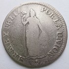 1843 Peru 2 Reales Lima Mb Silver Coin Standing Liberty - Good