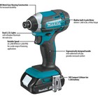Makita Ct225syx 18v Lxt Lithium-ion Compact Cordless 2-pc  Combo Kit  1 5ah 