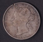 Canada 1870 50c Fifty Cent Silver Coin Queen Victoria  925 Silver