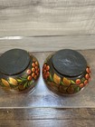 Vintage Set Of 2 Hand Painted Russian Lacquer Bowls Khokhloma Folk Art Free Ship
