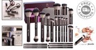 Makeup Brushes Kit - Includes Kabuki  Foundation   Travel Case  20 Pcs