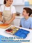 41oz Large Stainless Steel Lunch For Big   Teenager- 4 Compartments  Bento Fo   