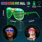 62 Pcs Led Light Up Party Favors 12 Glow Glasses With 50 Glow Sticks Necklaces B