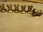 Vintage Antique Lamp Parts Beaded Solid Brass Neck 6 Pc Group 7 8  X 7 8  X 1 8f