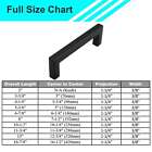 Matte Black Square Modern Cabinet Handles Pulls Kitchen Drawer Stainless Steel