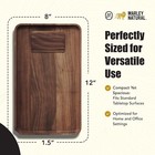 Marley Natural Multi-use Wooden Tray  Walnut  Large     With Magnetic Scraper