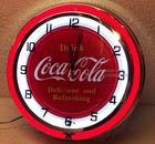 18  Drink Coca-cola Delicious And Refreshing Coke Sign Double Neon Clock 