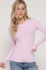 Crew Round Neck Long Sleeve T-shirt Soft Stretch Cotton Basic Plain Top Slim Fit