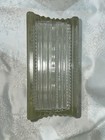 Vintage Architectural Glass Block Ribbed Reclaimed 7 3 4  L X 7 3 4  W 3 7 8  T