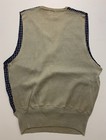 1940 s 1950 s Vintage Dark Blue Checker V-neck Vest Medium small Rockabilly Vlv