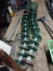 Vtg Large High Voltage Flying Saucer Glass Insulator 10    Diameter 8 13 Lb Green
