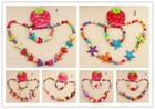 6 Sets Girl Kids Toddlers Lovely Animals Flowers Necklace Bracelet Jewelry Set