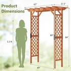 Wooden Garden Arch Trellis Pergola Arbor Over 7ft High Patio Plant  Outdoor