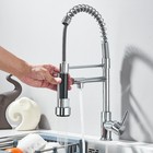 Chrome Kitchen Faucet Single Handle Sink Pull Down Sprayer Swivel Sink Mixer Tap