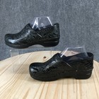 Dansko Shoes Womens 39 Black Pro Xp Clogs Leather Embossed Comfort 3906100202