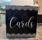 Elegant Wedding Card Box - Black   White Lace Gift Holder For Special Events