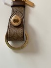 Nwt Coach Signature Trigger Snap Bag Charm key Ring F49314 Khaki gold