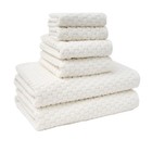 6pc Cotton Towel Set Bath Hand Washcloths Soft Absorbent Durable Textured New
