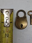 1-1 2  X 7 8  Padlock With Key For Box Antique Brass