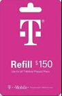 T-mobile  150 Prepaid Refill Card  Air Time Top-up pin Recharge direct 