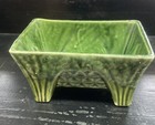 Vintage Cookson Pottery Planter Footed Green Cp1446 Usa 6 5 X 4   x 3 5 