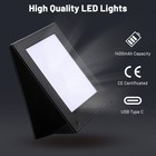 Wechef Led Backlit Menu Holder Cover Table Tent 4 Pack Fits A5 Size 6 3 x9 4 