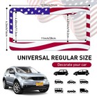 American Flag License Plate Frame Universal Aluminum Alloy Us Patriotic Licen   