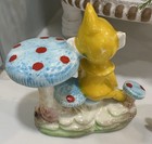Vintage Ceramic Pixie Elf   Mushroom 