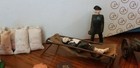 1930 s Barclay Manoil Lead Toy Soldier Group 5 Figures  Cannon    Accessories