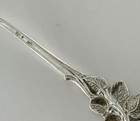 Antique Art Nouveau 800 Silver Poppy Spoon - High Relief Repousse 18g 5  Rare