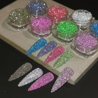 Reflective Glitter Powder 8 Colors Holographic Sparkle Glitters Dust Nail Art